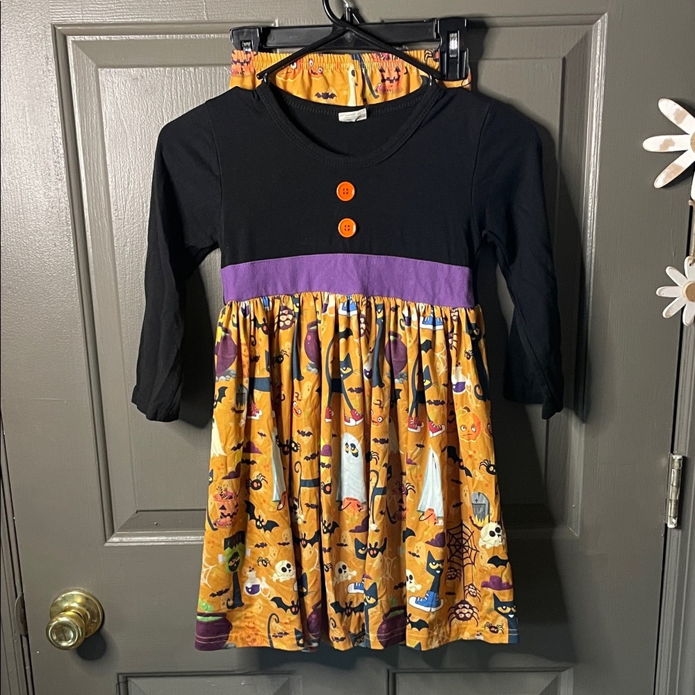 Pete the Cat Halloween Themed Kids Two Piece Outfit